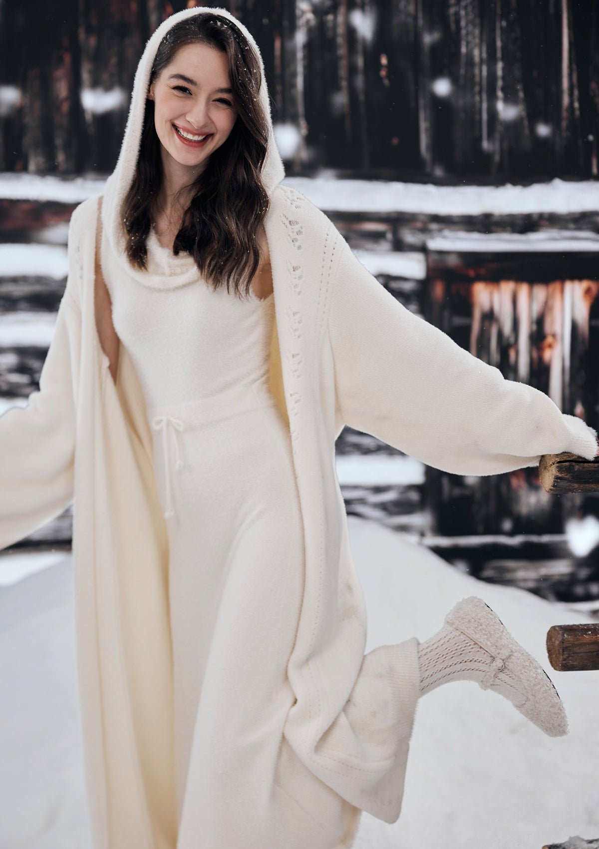 Frosty Lynx Knitted Coat