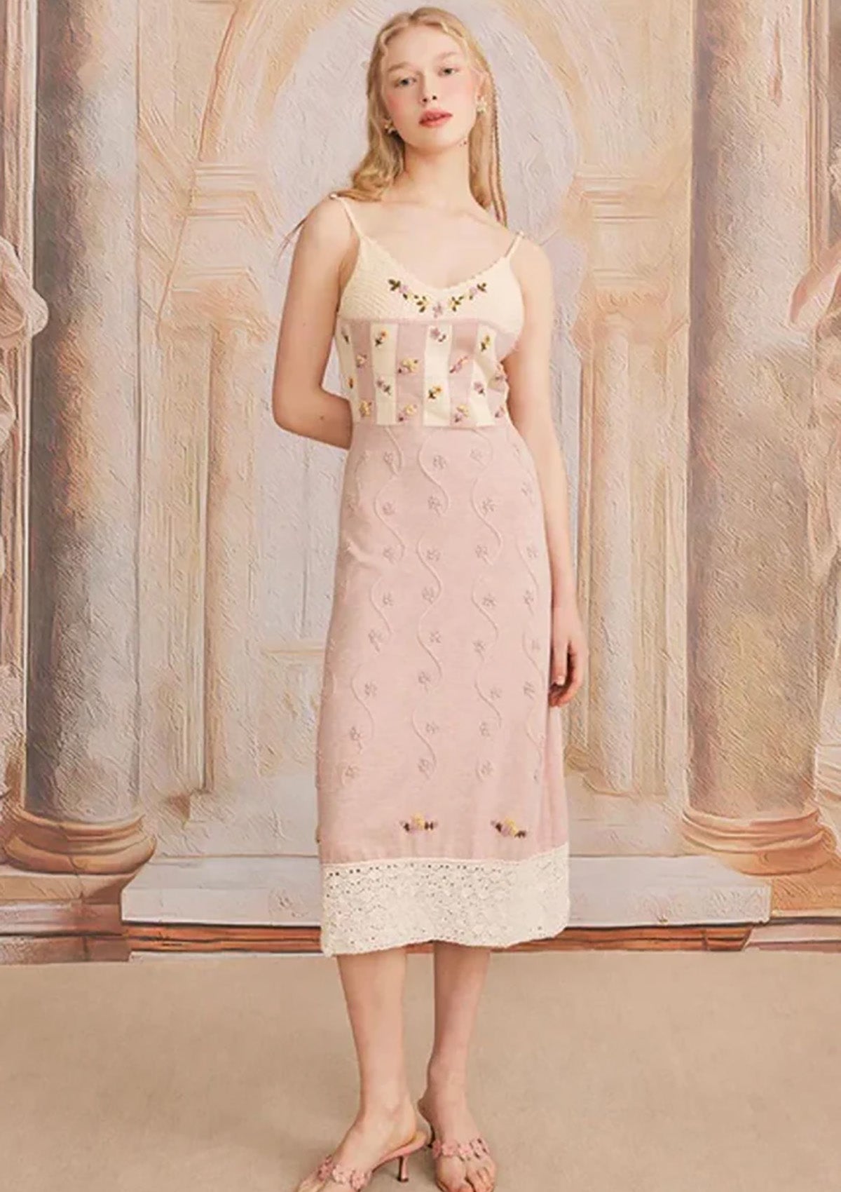 Flower Field Knit Dress