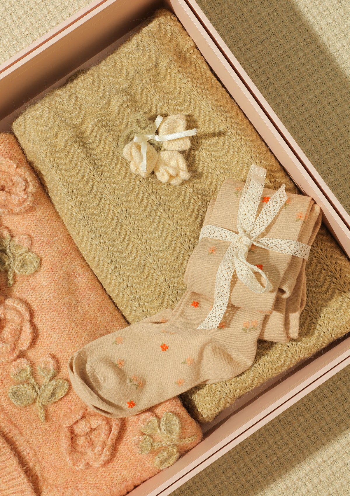Persimmon & Pear Knitted Pantyhose