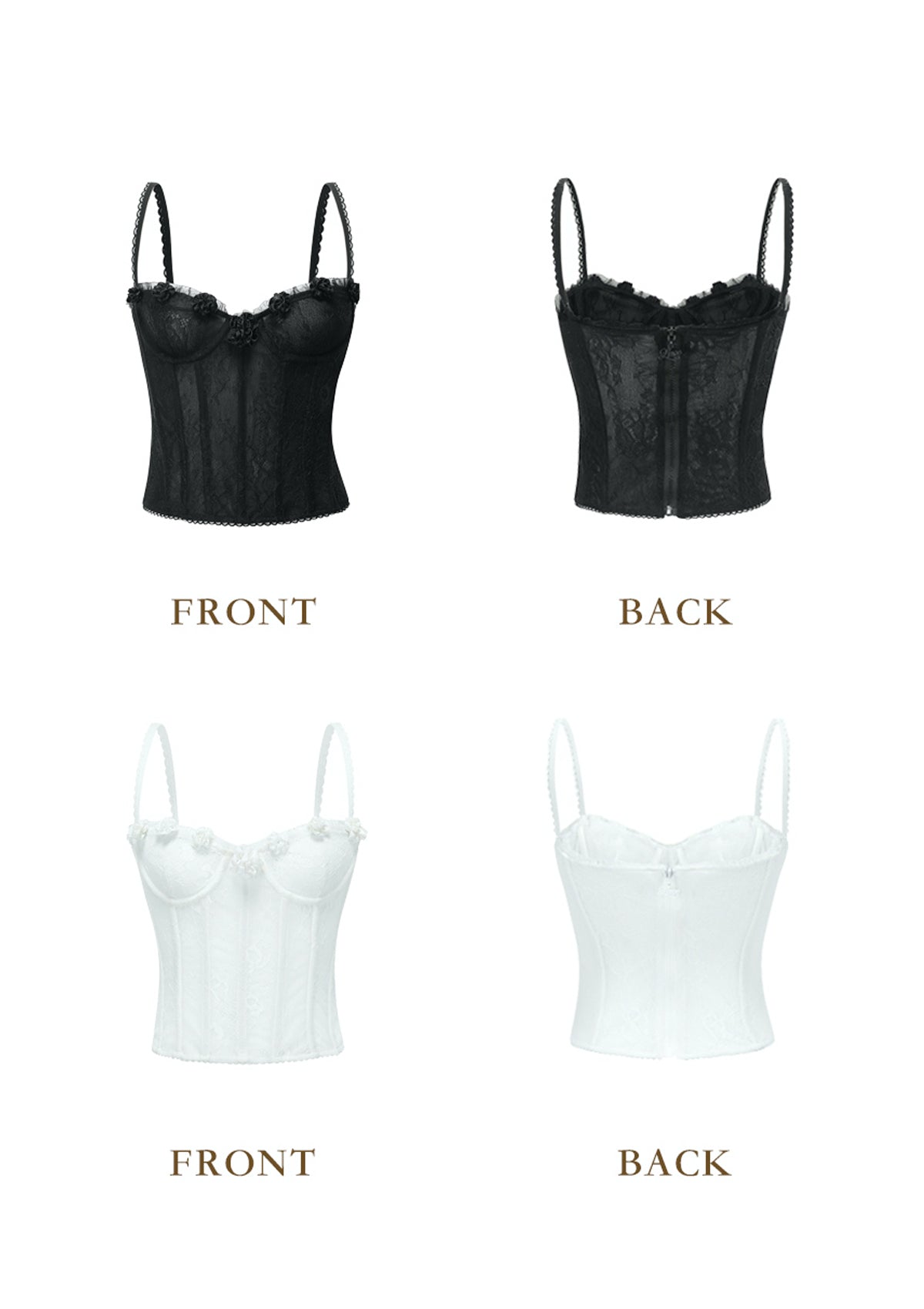 White/Black Peacock Corset