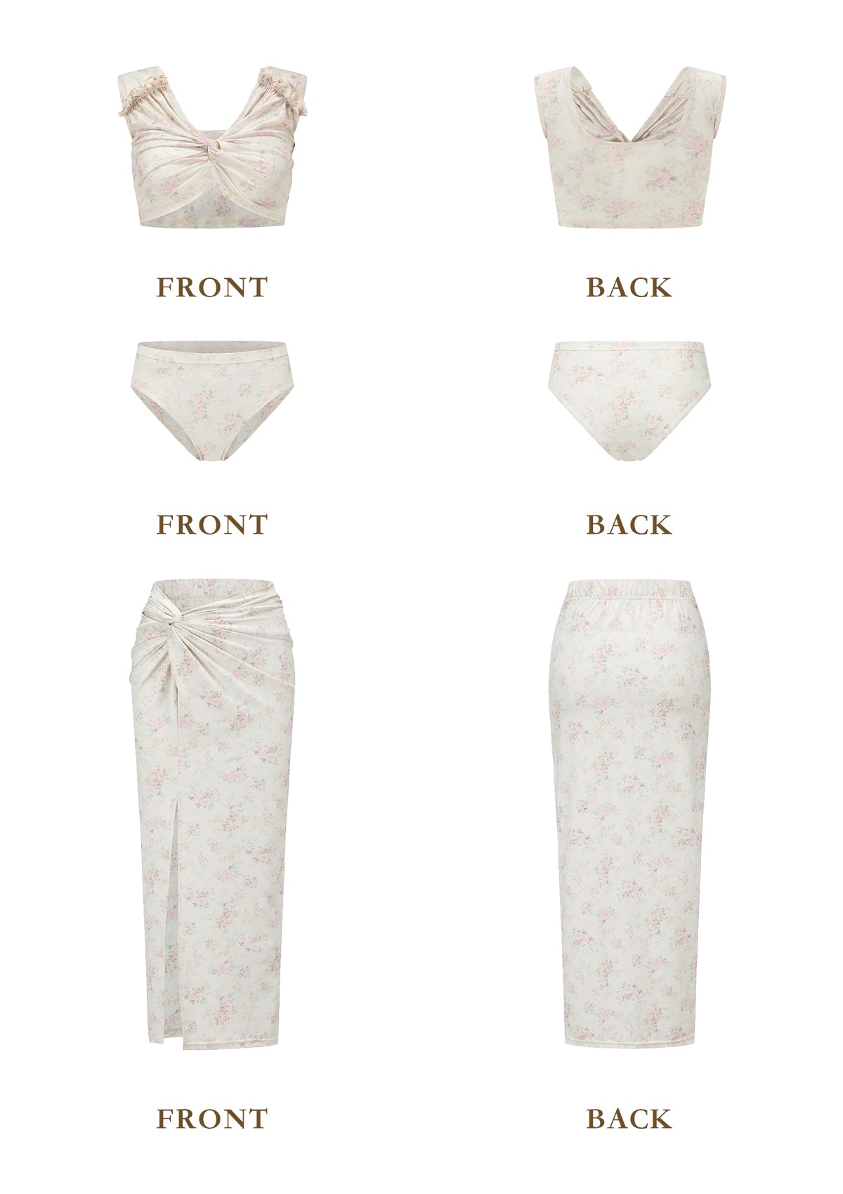 Evelynn Beach Three-piece Swimsuit