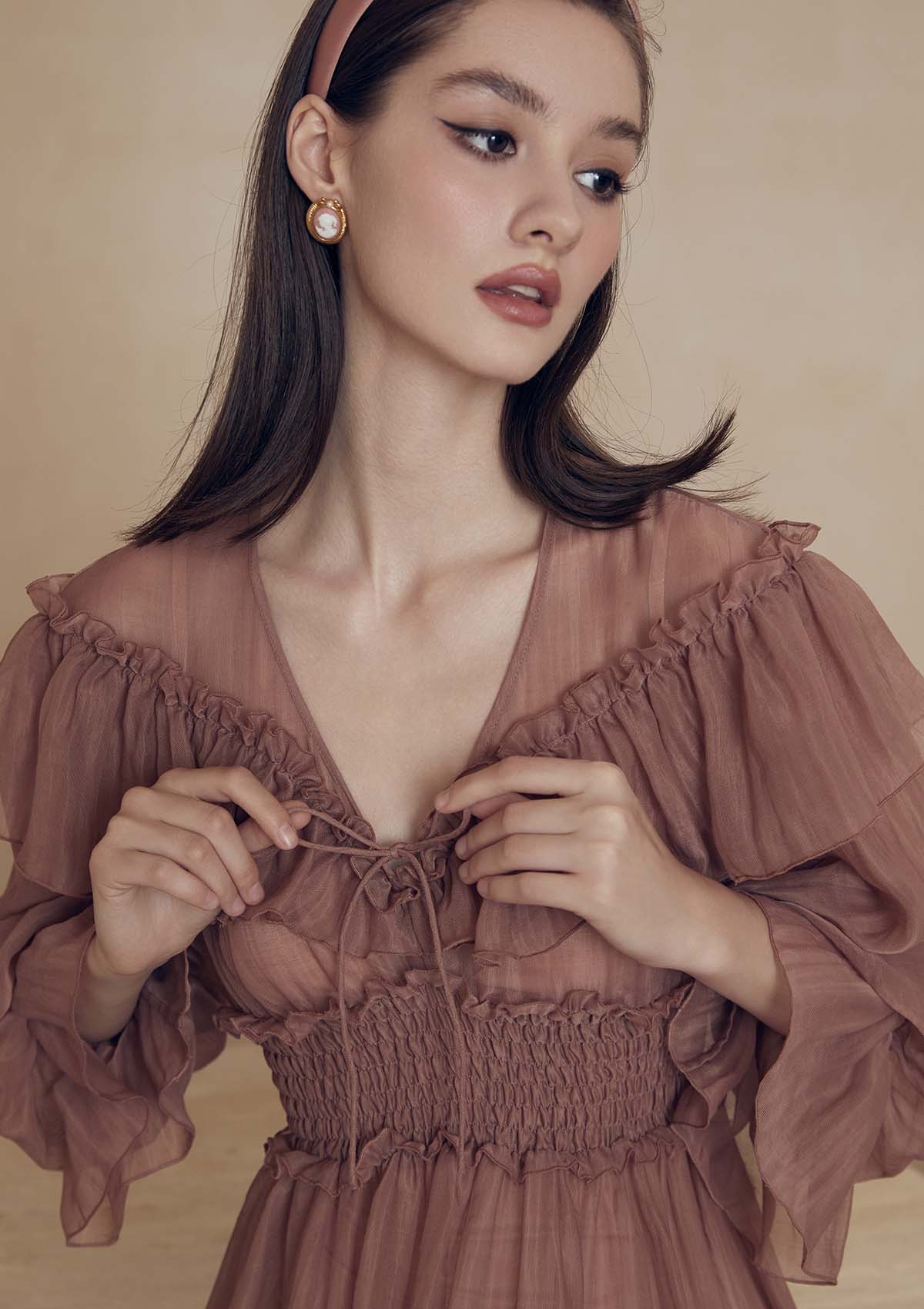 Seine Mist Dress (Plum Pink)