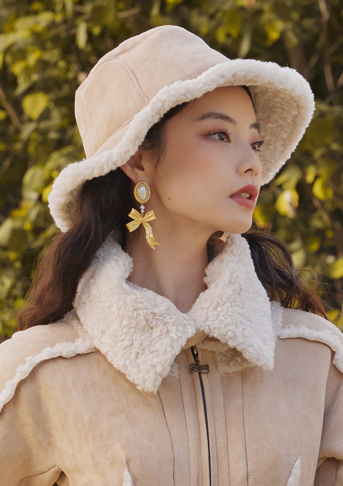 Layla Farm Fur Two-Tone Hat