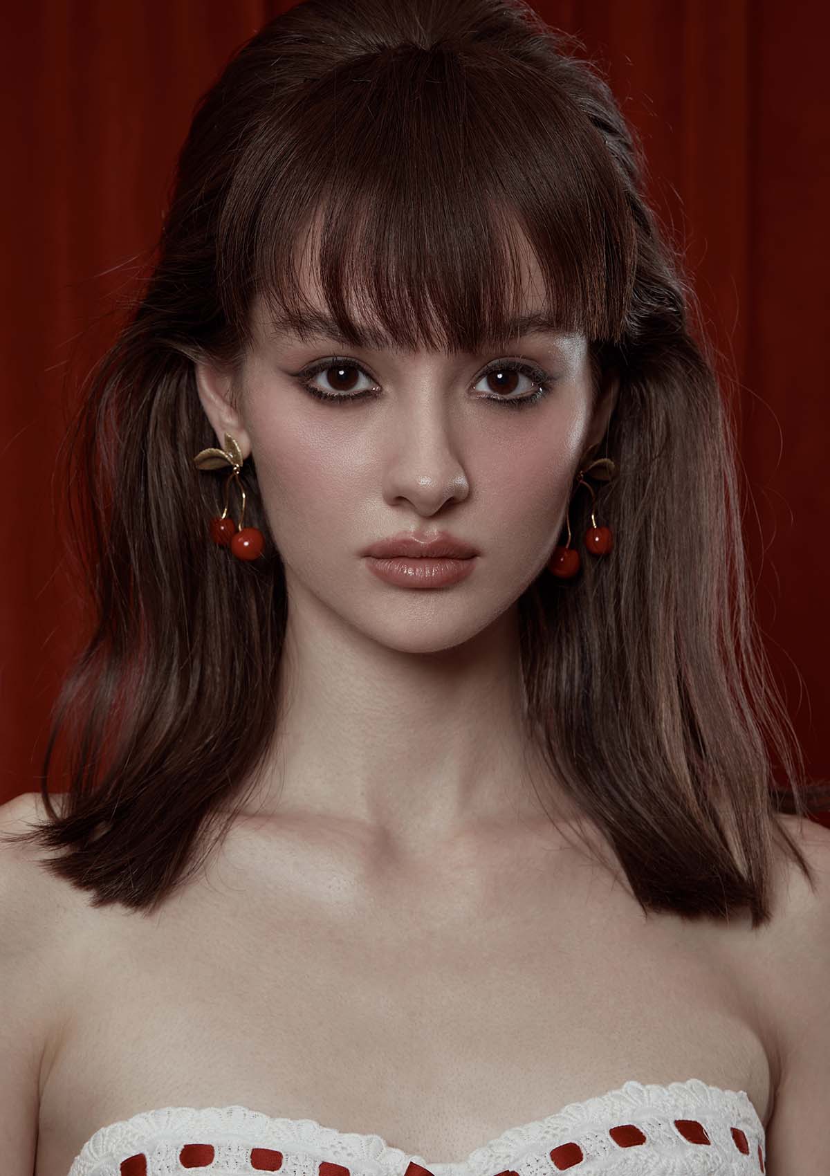 Red Cherry Ear Stud & Clip