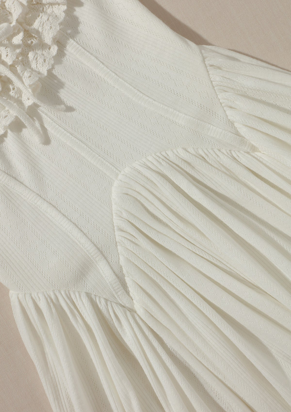 Fairy Snow Knitted Lace Dress