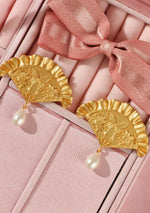 Oriental fan Ear Studs & clip