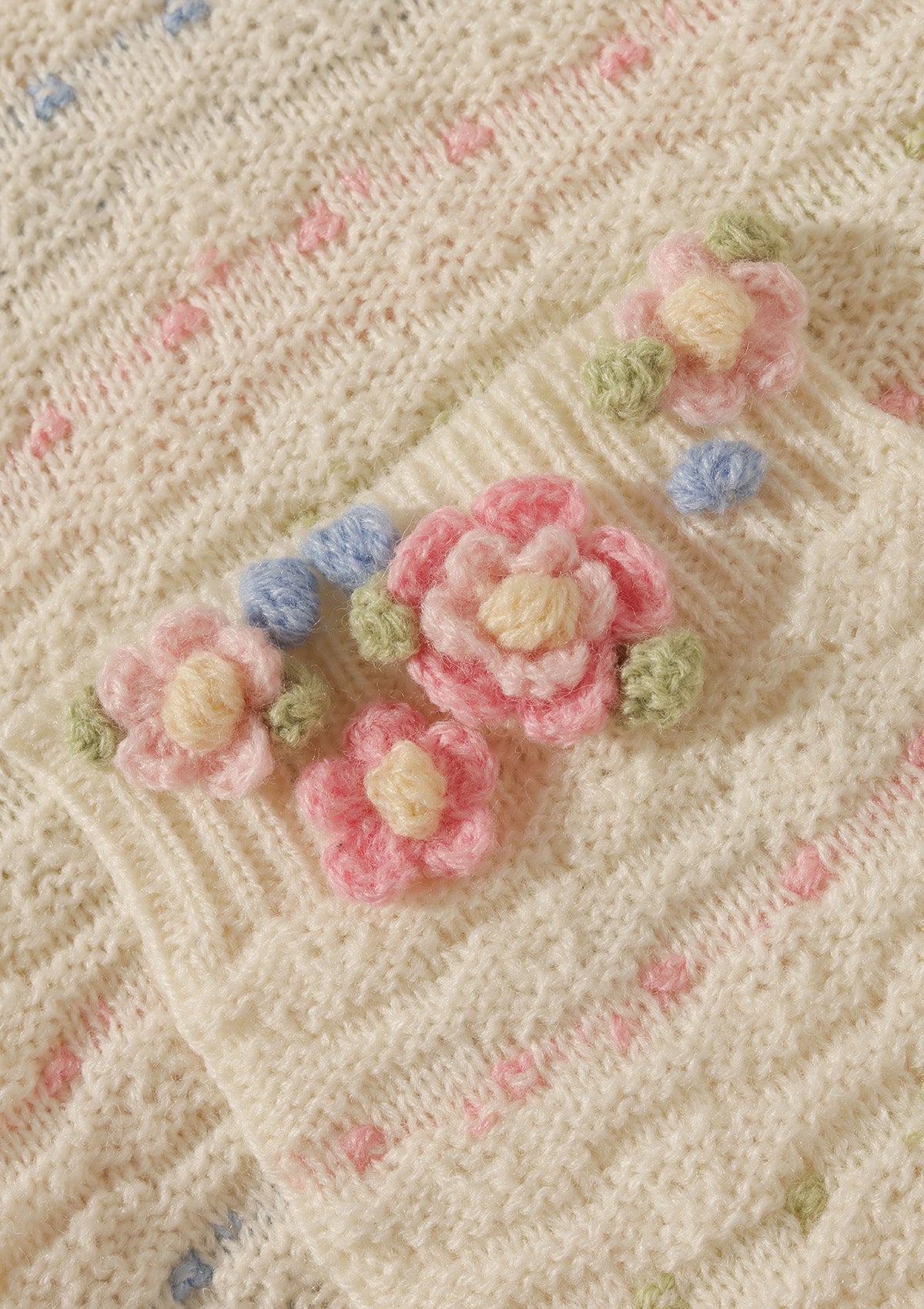 Floral Rain Vintage Knit Cardigan