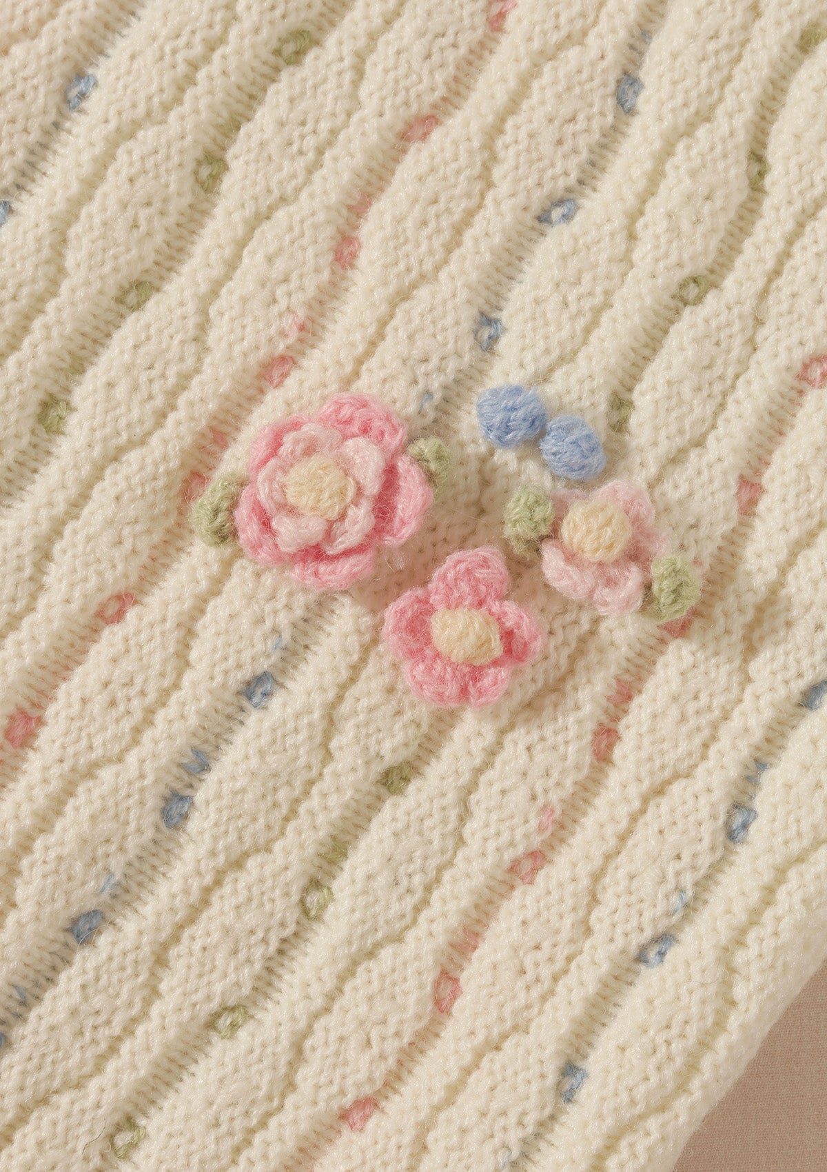 Floral Rain Vintage Knit Skirt