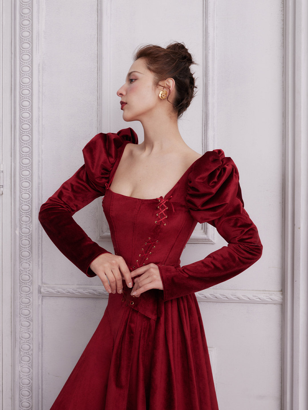 Red Velvet Cake Corset Blouse