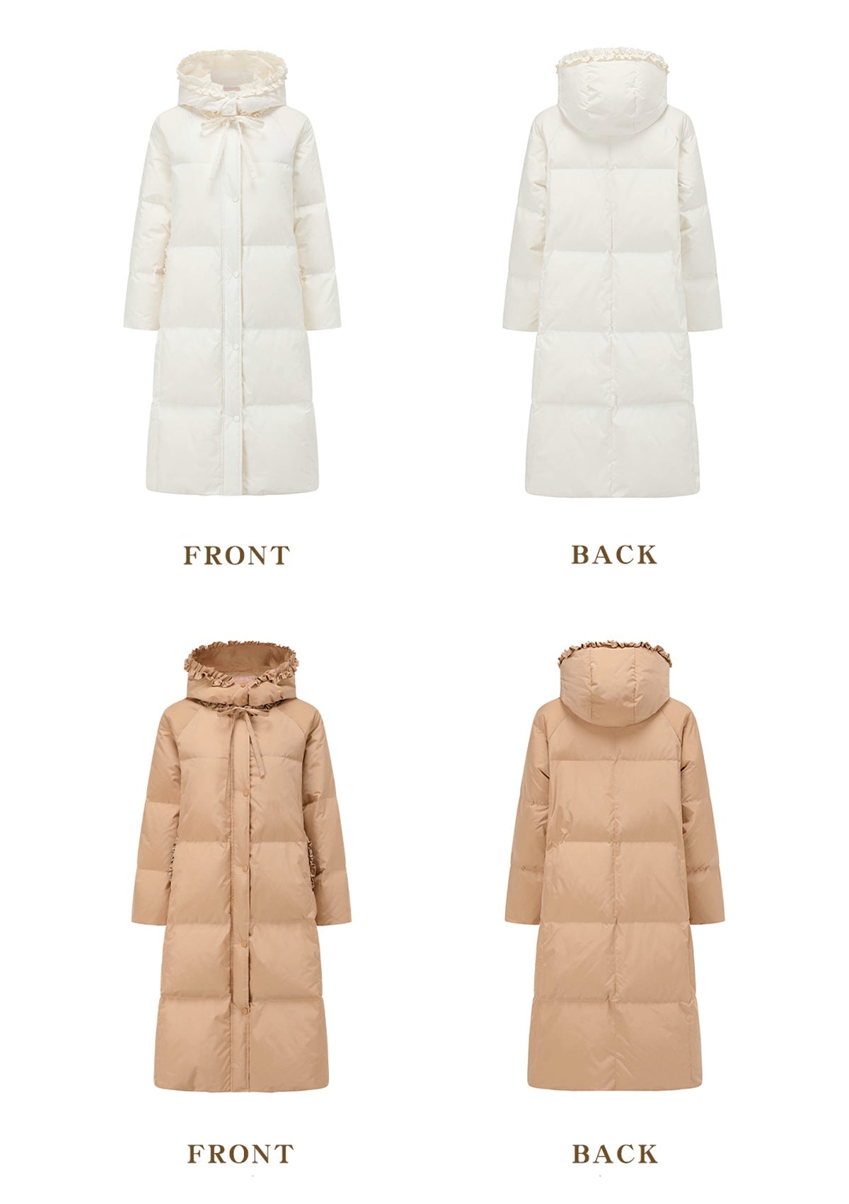 Curled Toast Down Coat