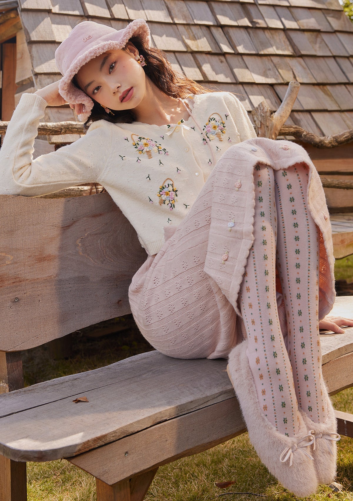 Miss Basket Wool Knit Cardigan
