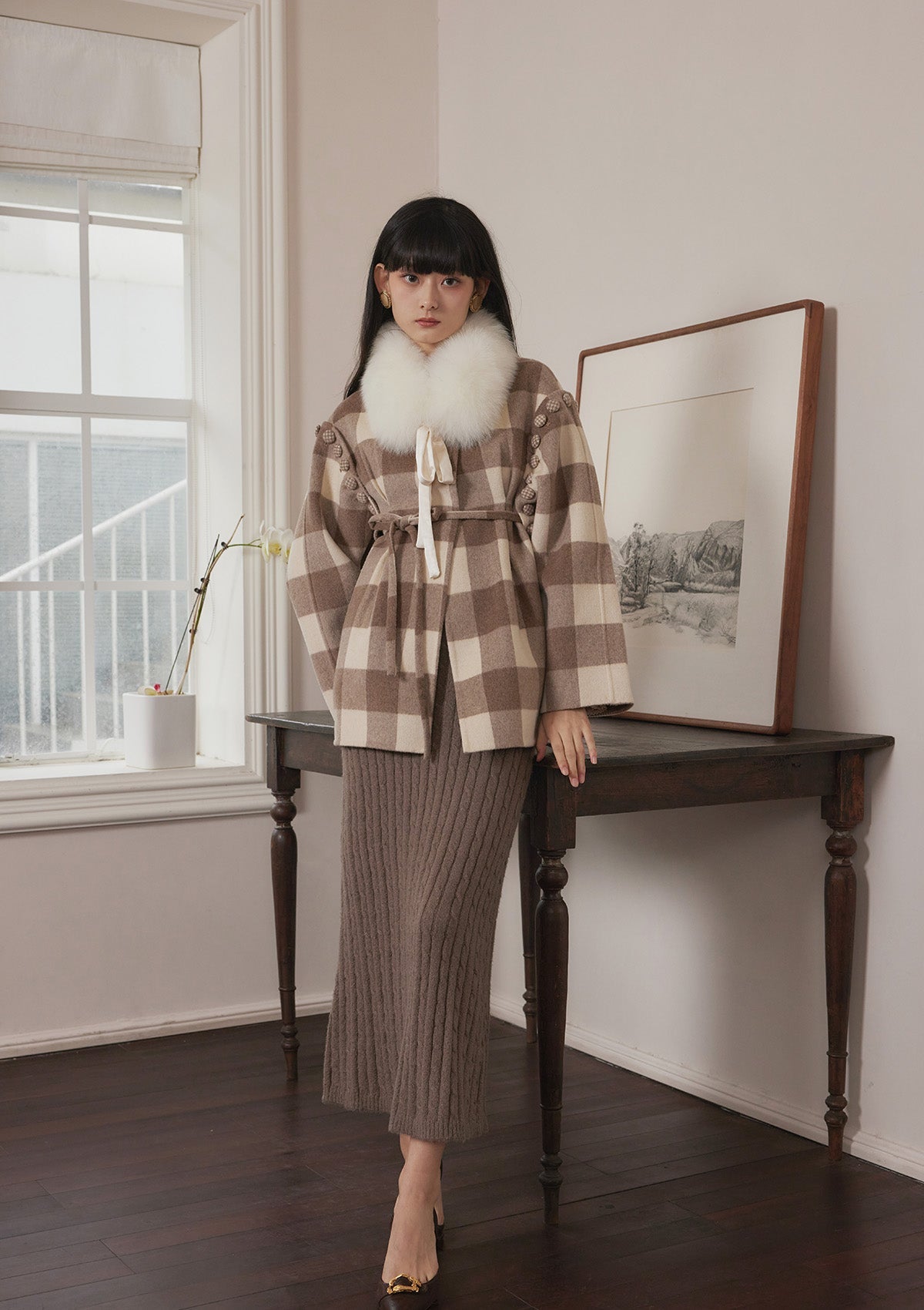 Hot Mocha Knitted Skirt