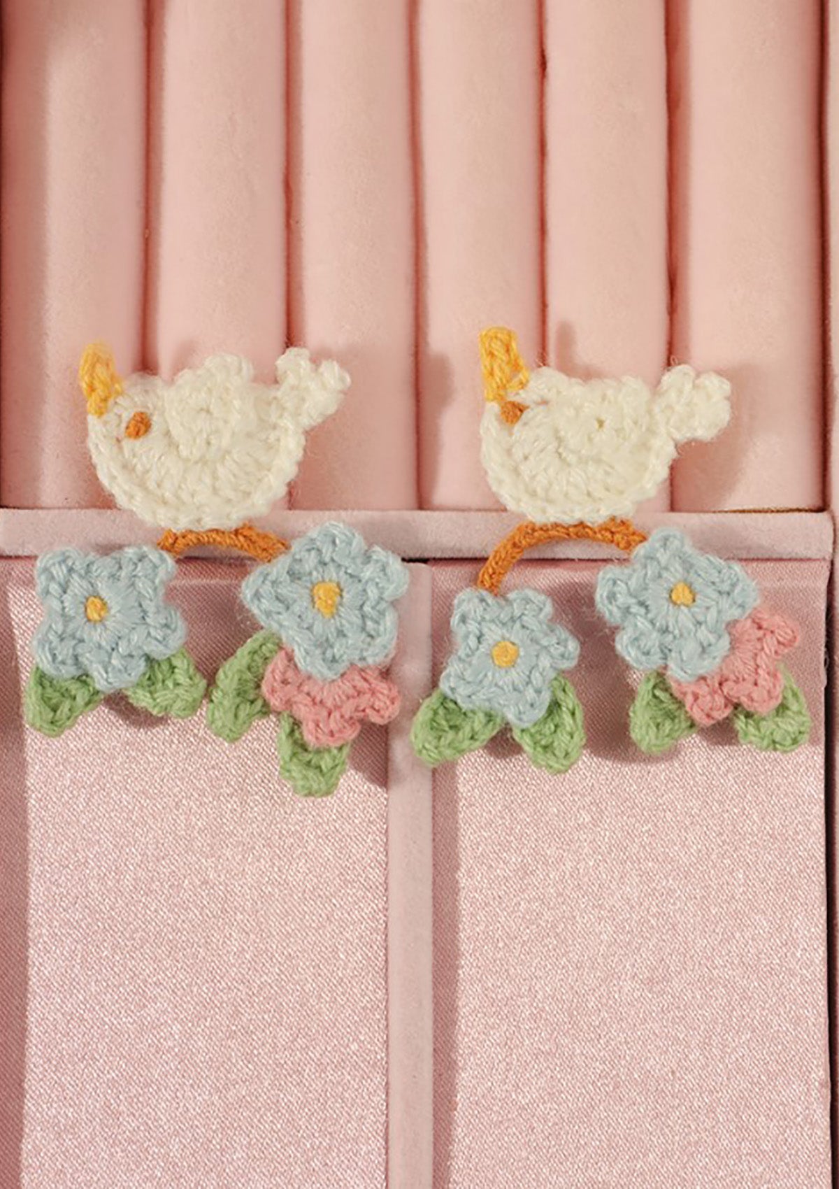 Bird & Flower Ear Clip&Stud