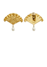 Oriental fan Ear Studs & clip