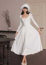 Fairy Snow Knitted Lace Dress