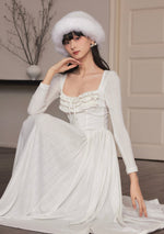 Fairy Snow Knitted Lace Dress