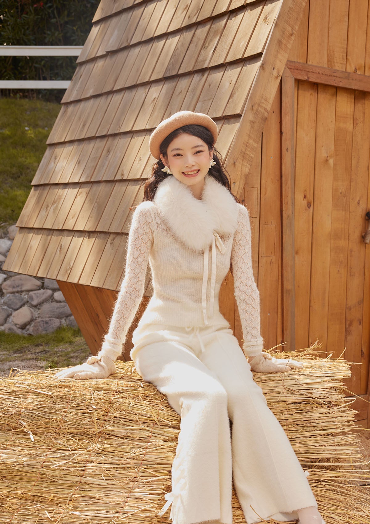 Cloud Lace Mohair Jacquard Knitwear