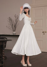 Fairy Snow Knitted Lace Dress