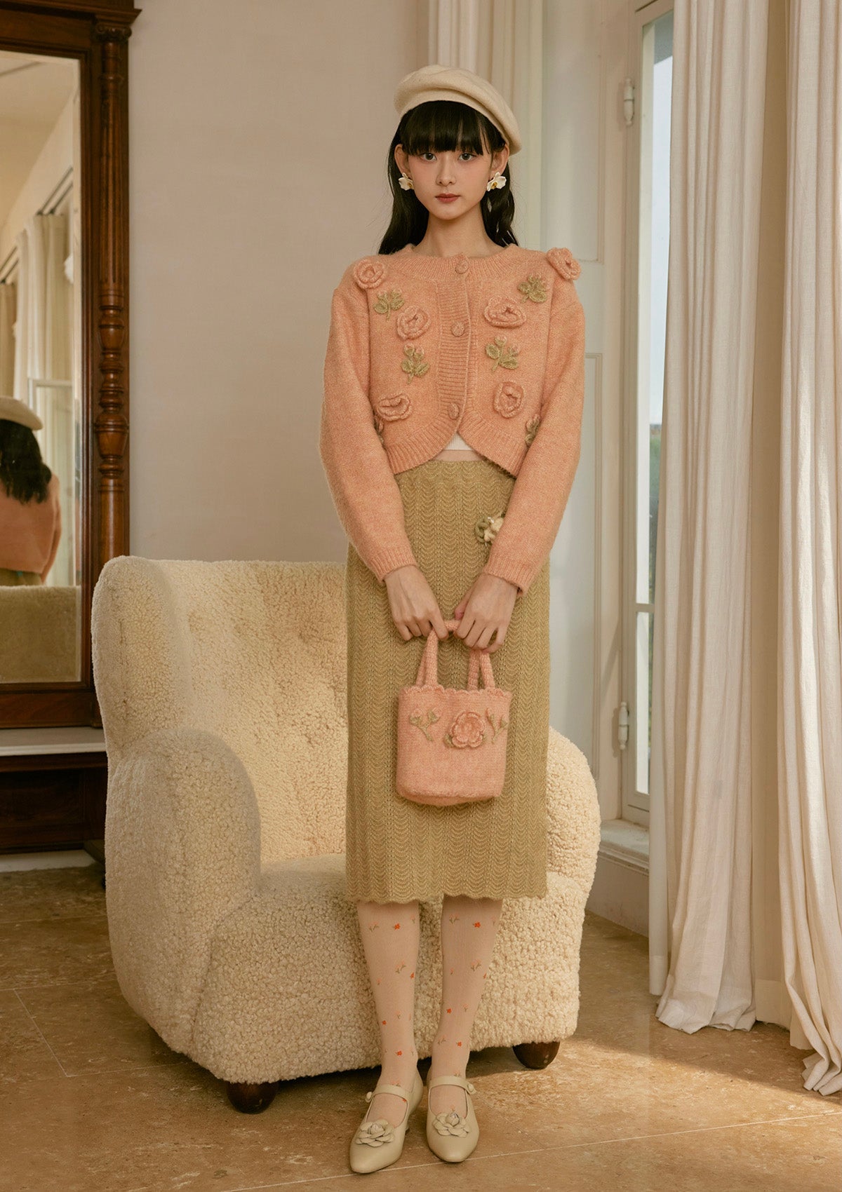 Persimmon & Pear Knitted Pantyhose