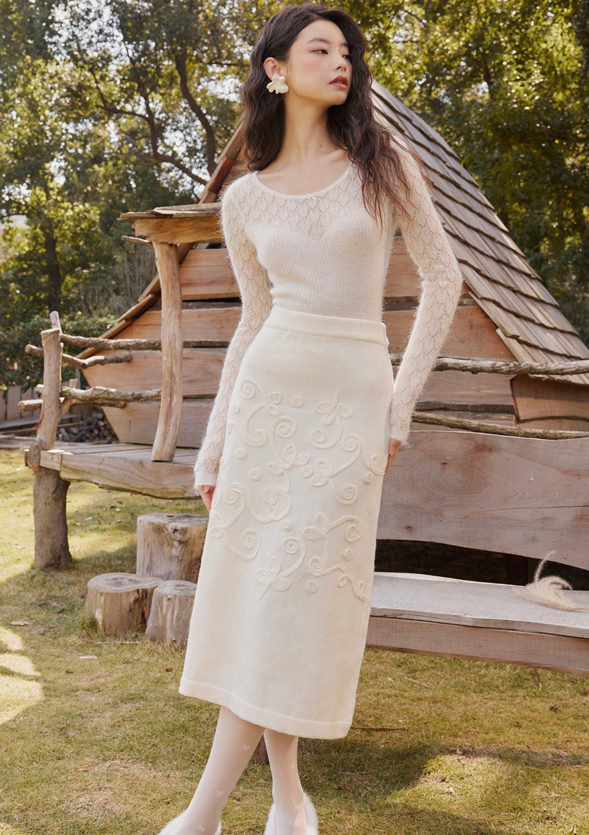 Greek Sculpture Knitted Skirt