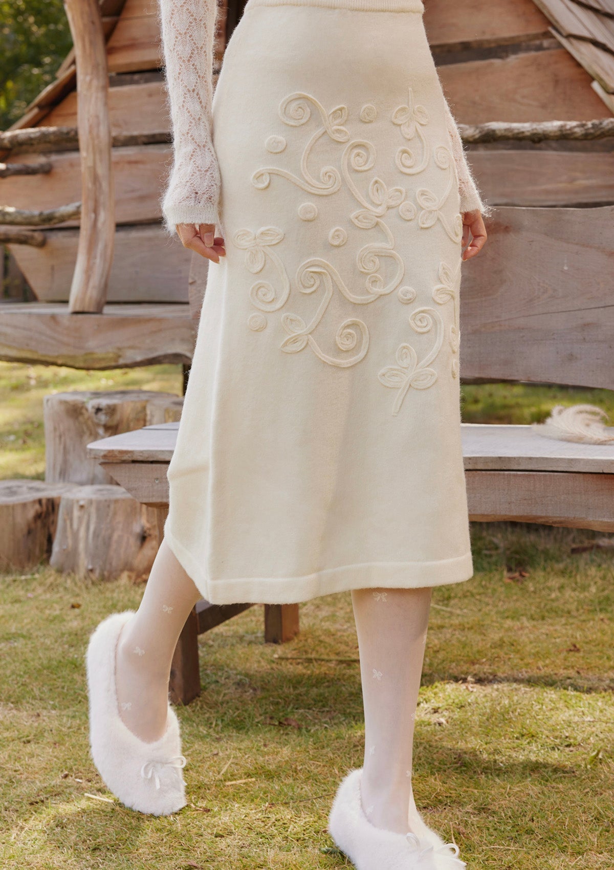 Greek Sculpture Knitted Skirt