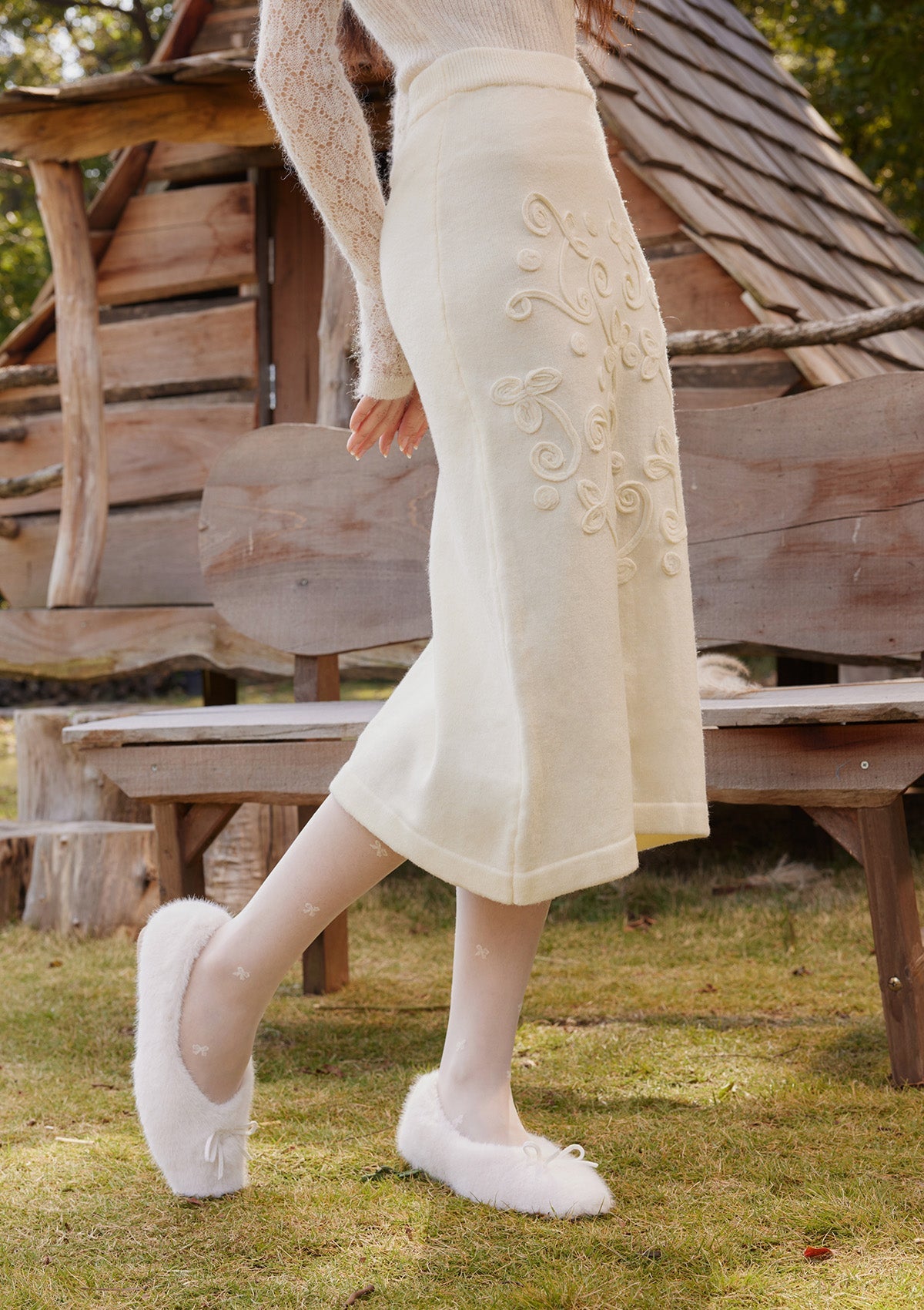 Greek Sculpture Knitted Skirt