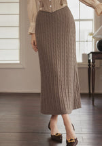 Hot Mocha Knitted Skirt