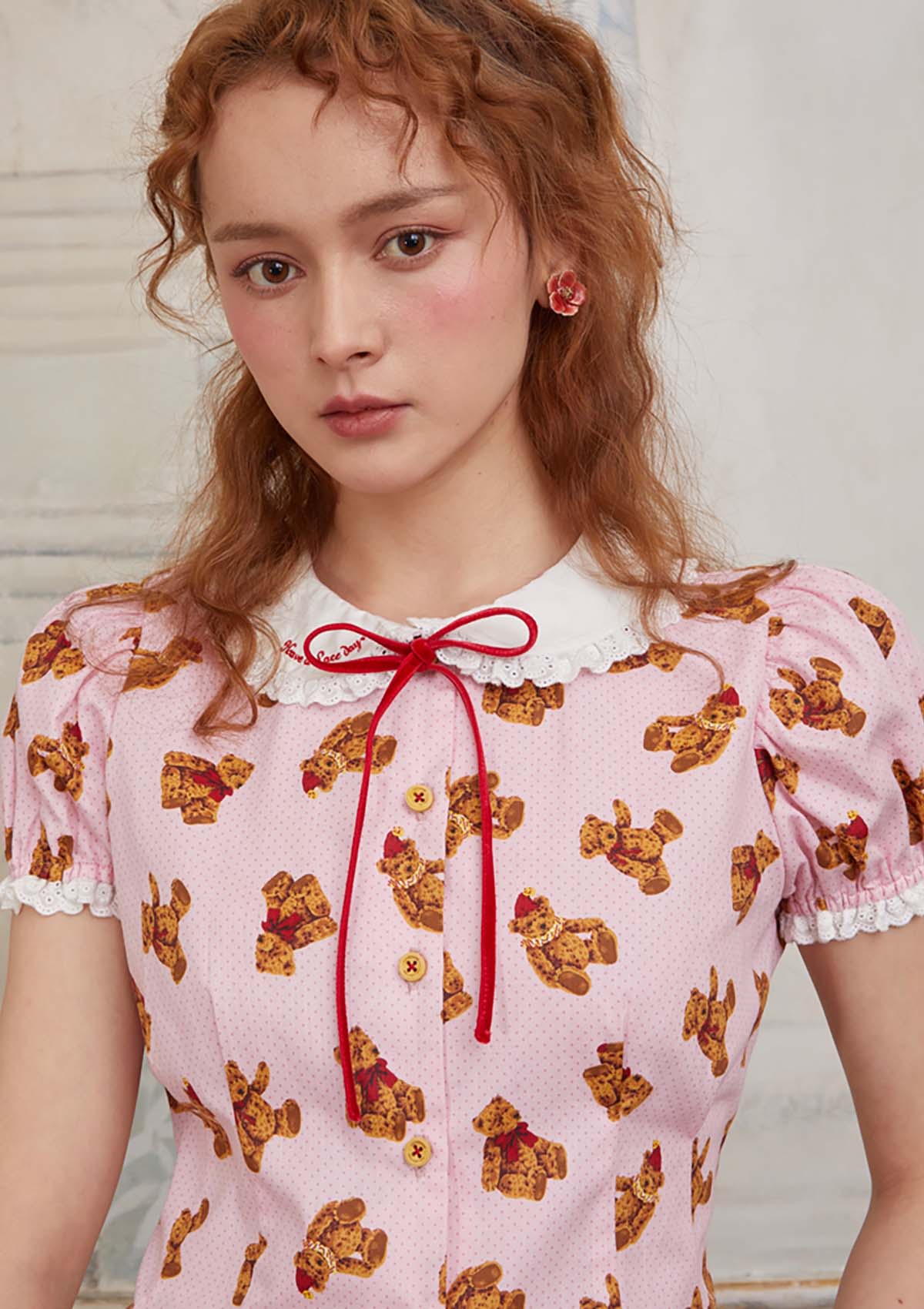 Bubble short sleeved shirt