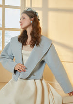 Butterfly Pea Flower Double Face Wool Coat - LaceMade
