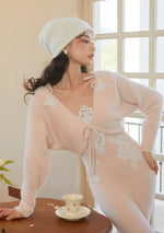 Cherry Blossom Latte Art Cardigan - LaceMade