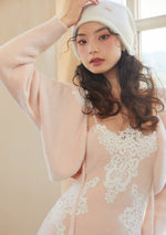 Cherry Blossom Latte Art Cardigan - LaceMade