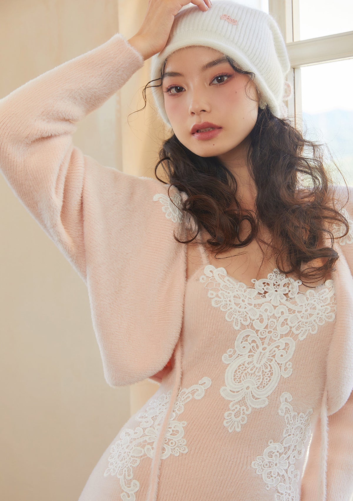 Cherry Blossom Latte Art Cardigan - LaceMade