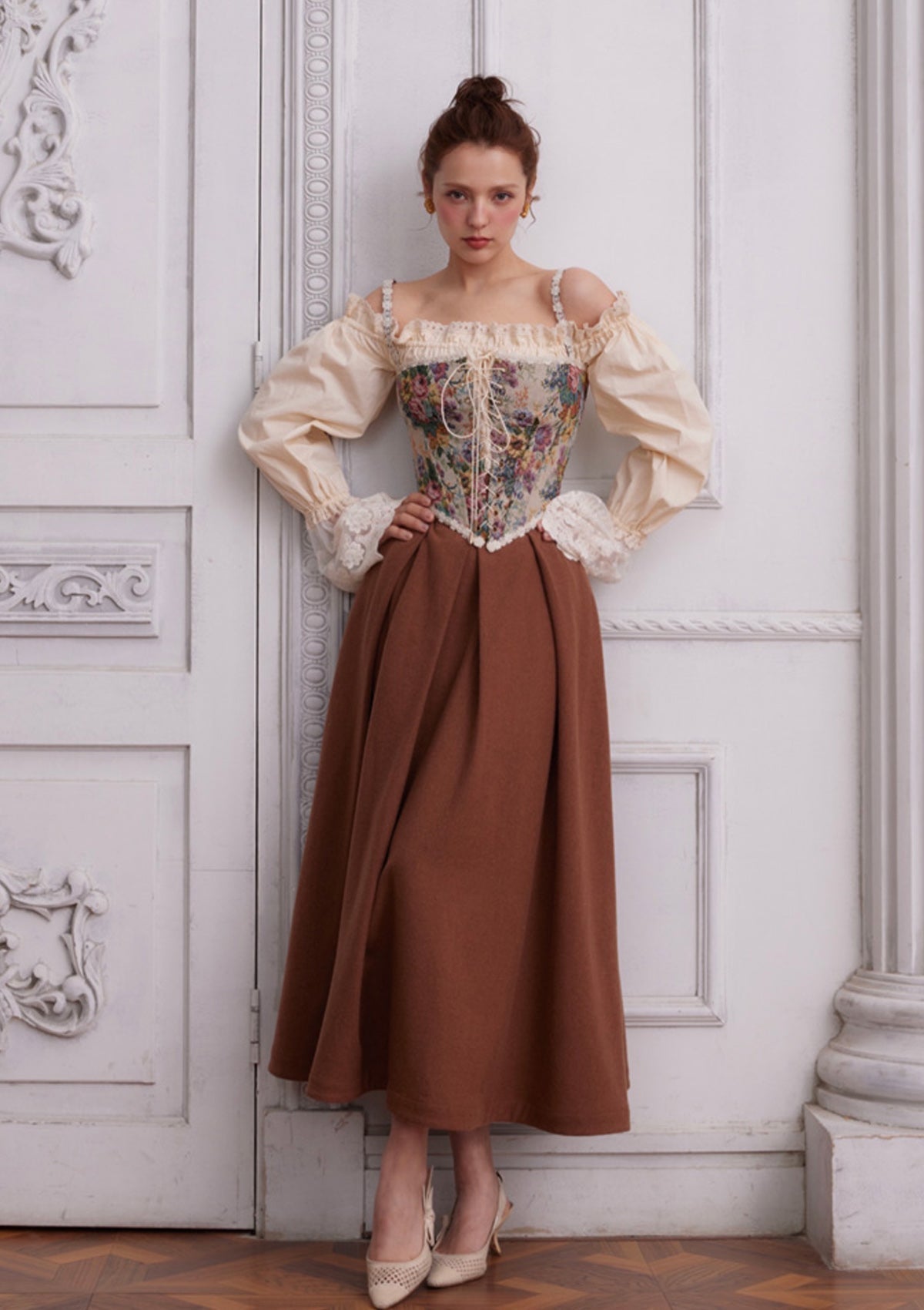 Choco Wool Vintage Skirt - LaceMade