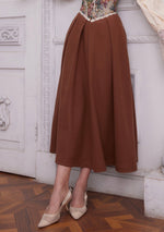 Choco Wool Vintage Skirt - LaceMade