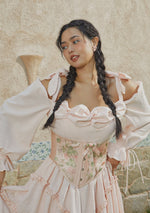 Curve & Plus Paeonia Cotton Candy Corset (underbust) - LaceMade