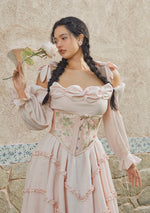 Curve & Plus Paeonia Cotton Candy Corset (underbust) - LaceMade