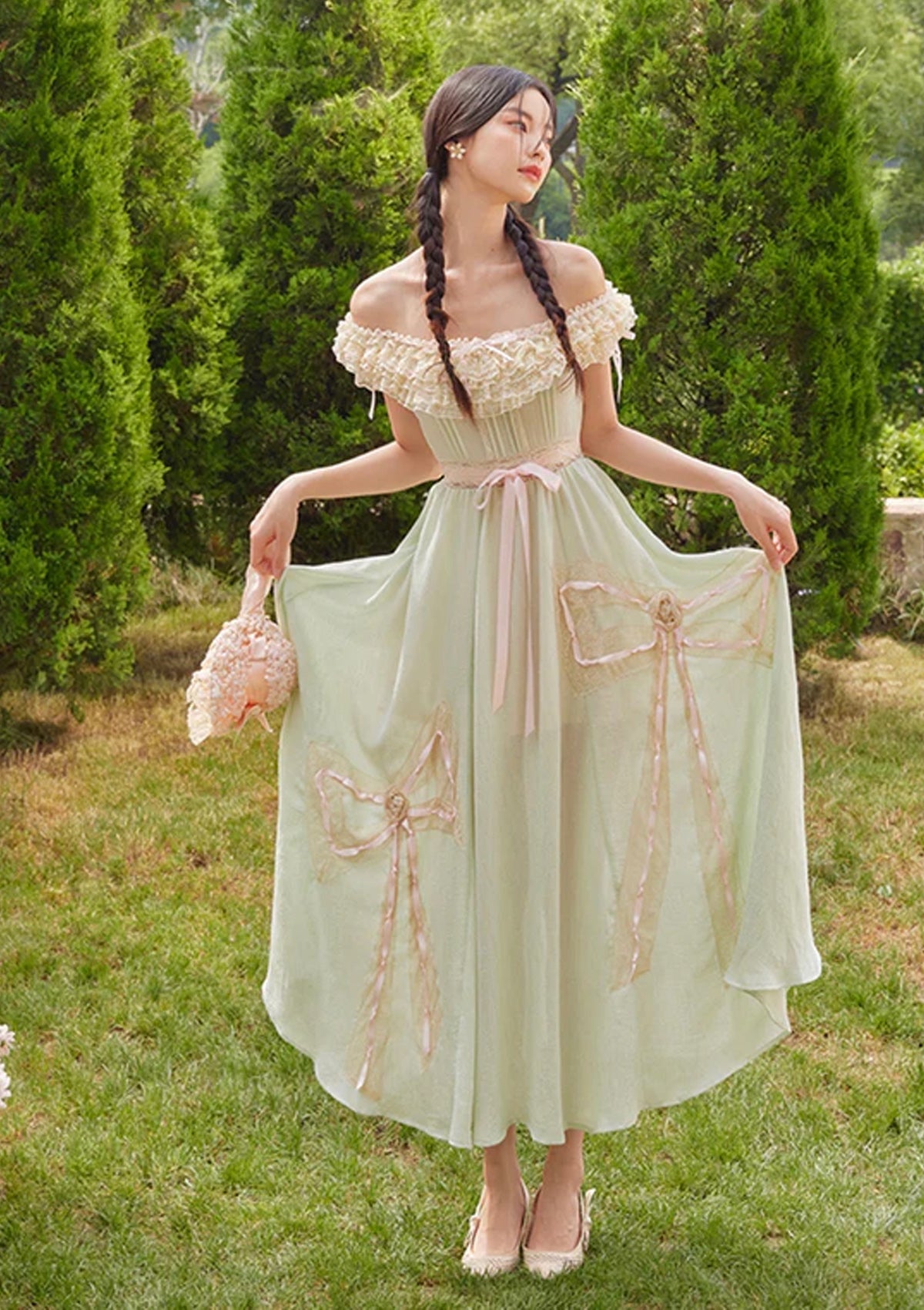 Green Kite Dress - LaceMade
