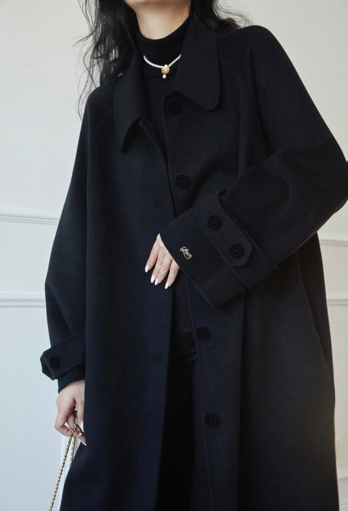 Double- faced wool overcoat