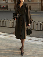 Double- faced wool overcoat