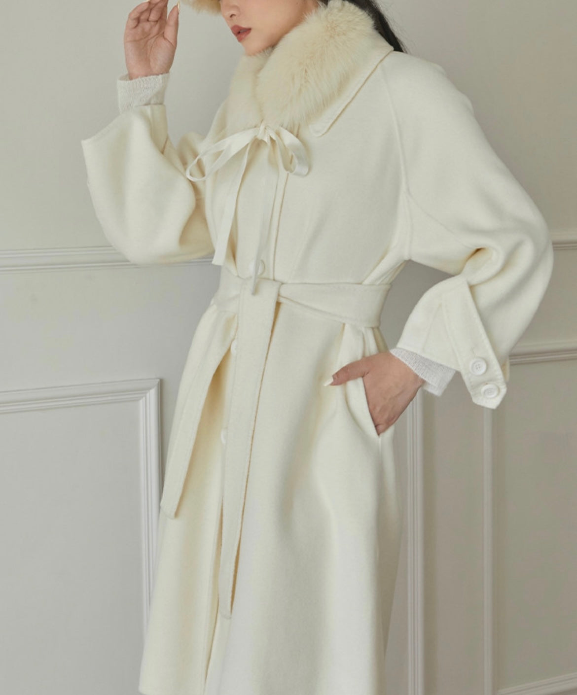 Double- faced wool overcoat