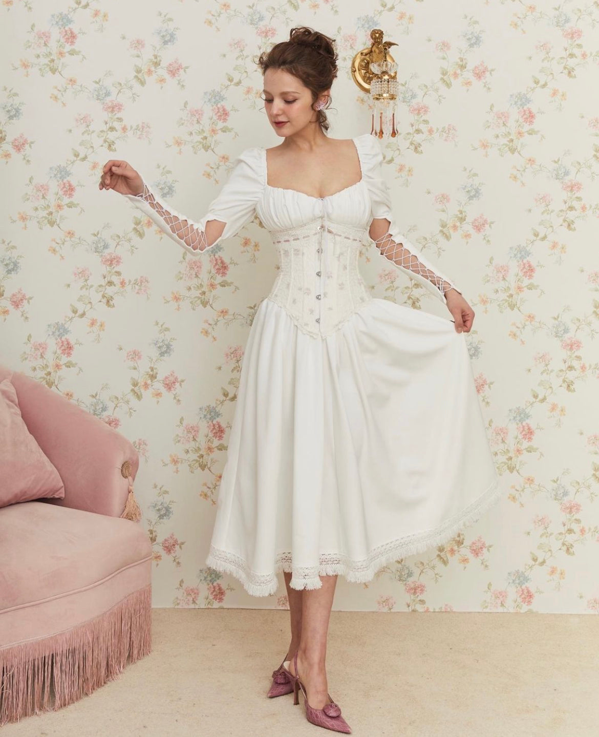 White Teresa Corset (underbust)