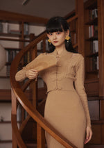 Oriental Cheongsam Knitted Cardigan