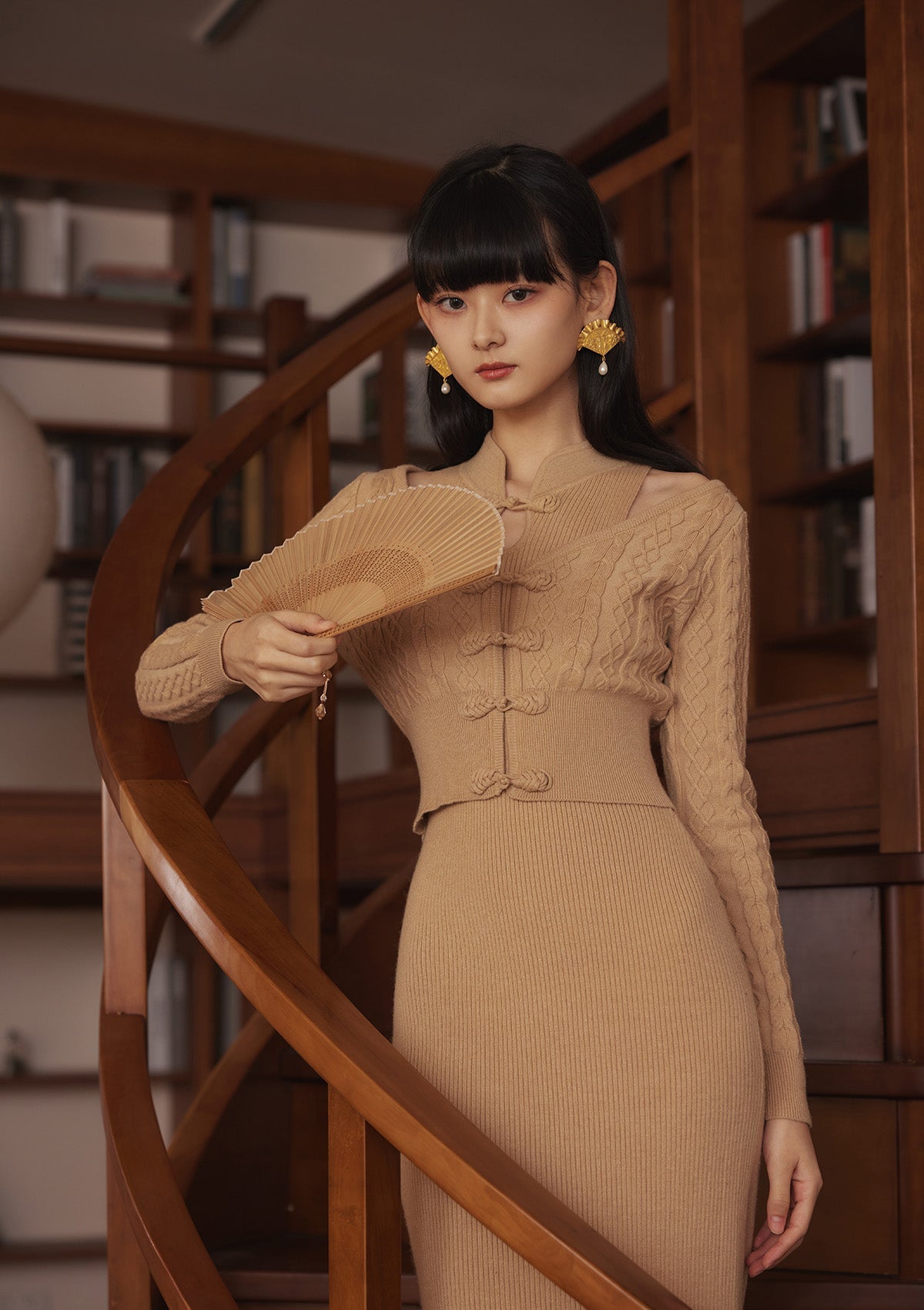 Oriental Cheongsam Knitted Cardigan