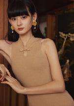 Oriental fan Ear Studs & clip