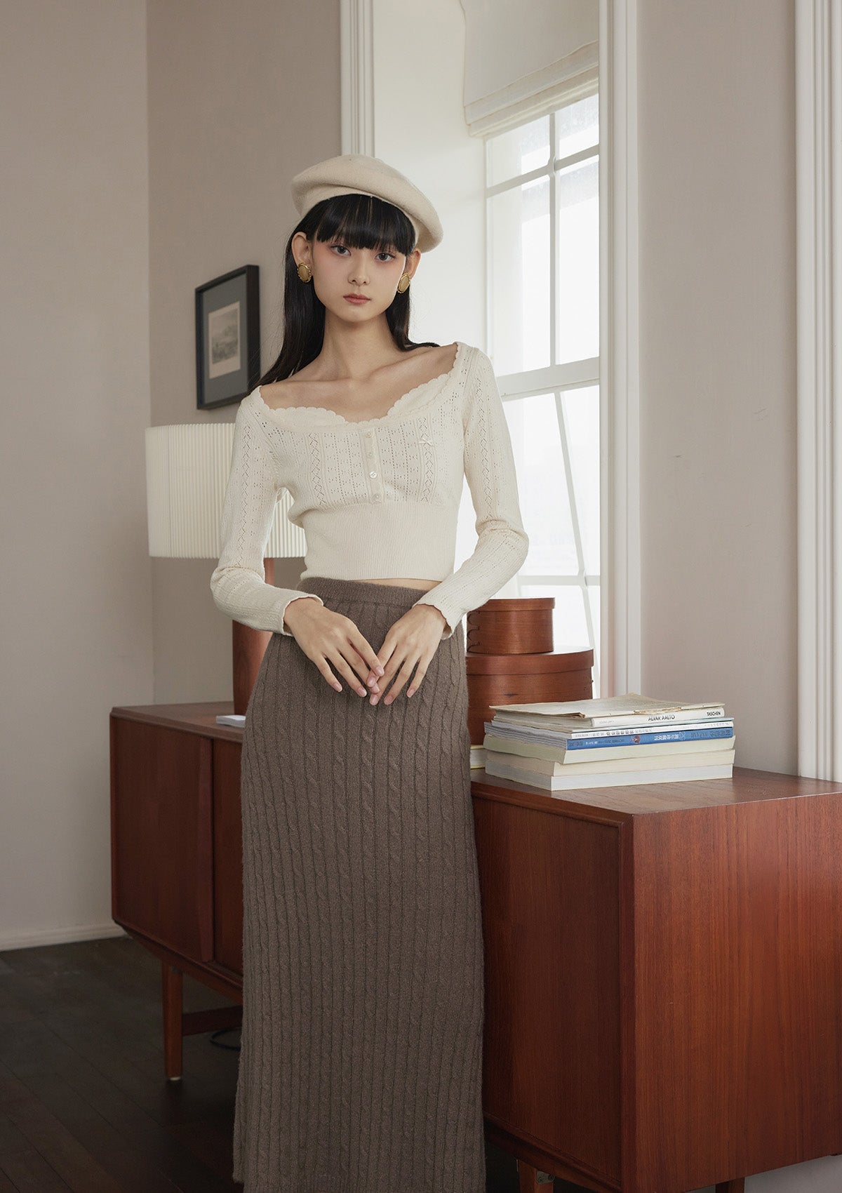 Hot Mocha Knitted Skirt