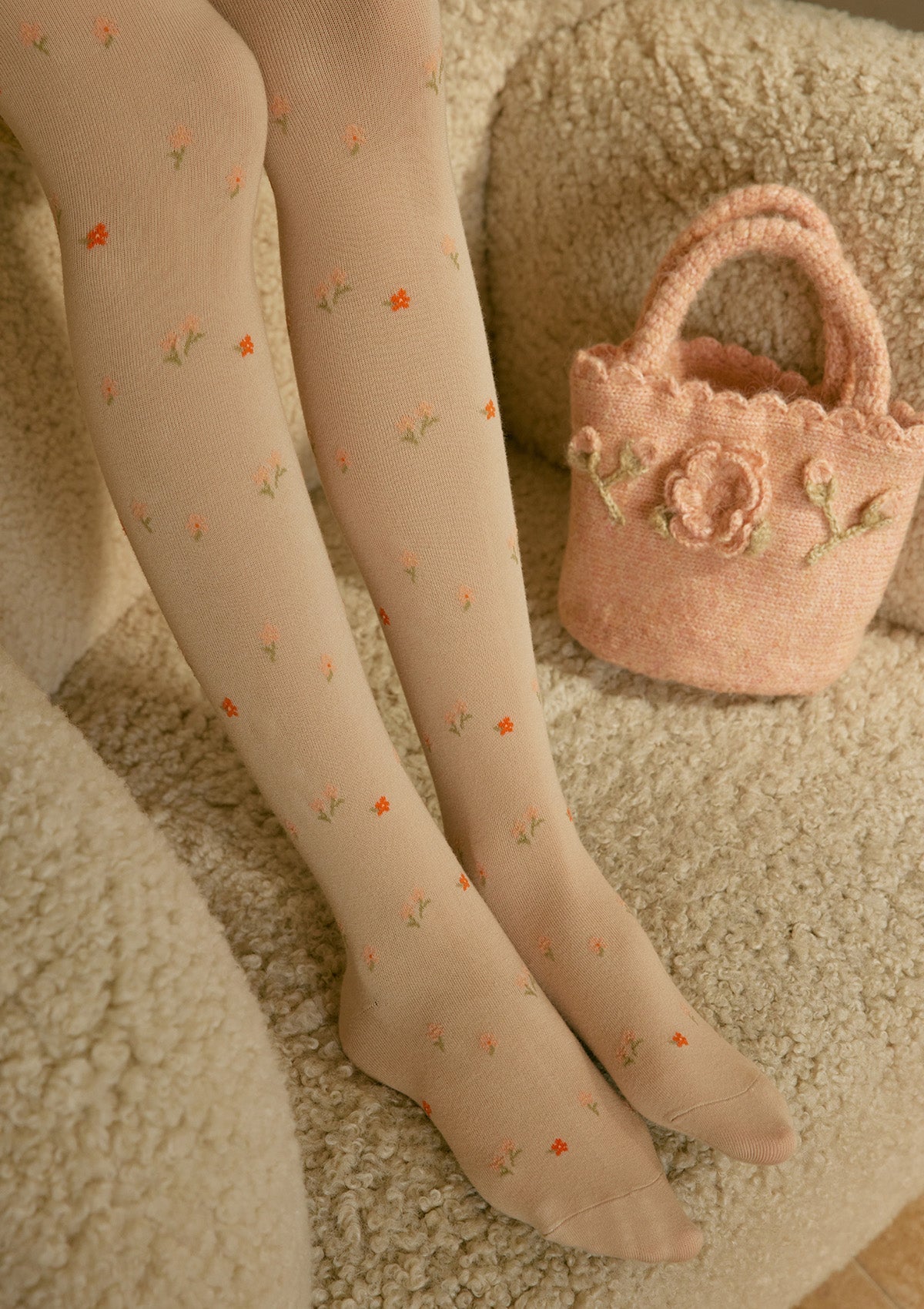Persimmon & Pear Knitted Pantyhose