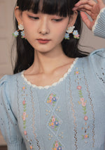 Bird & Flower Ear Clip&Stud