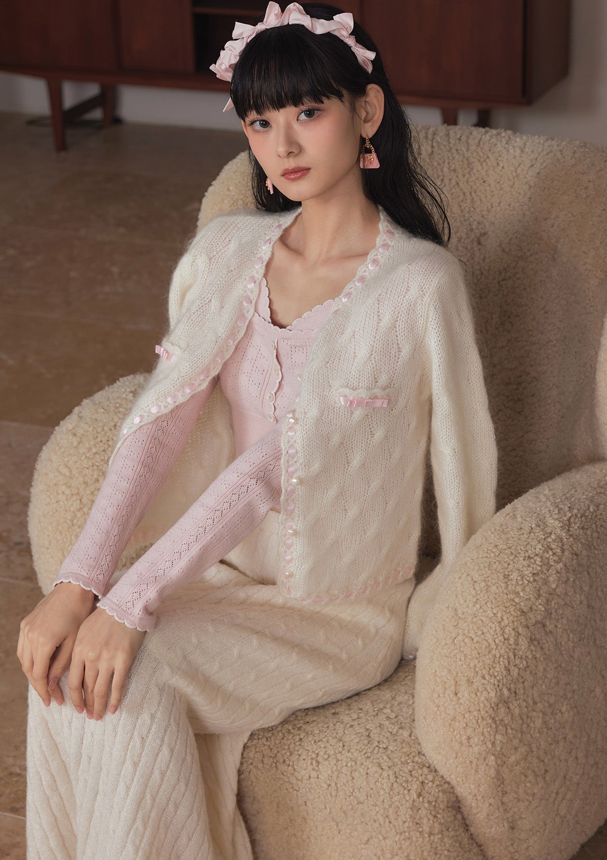 Pearl Love Mohair Cardigan