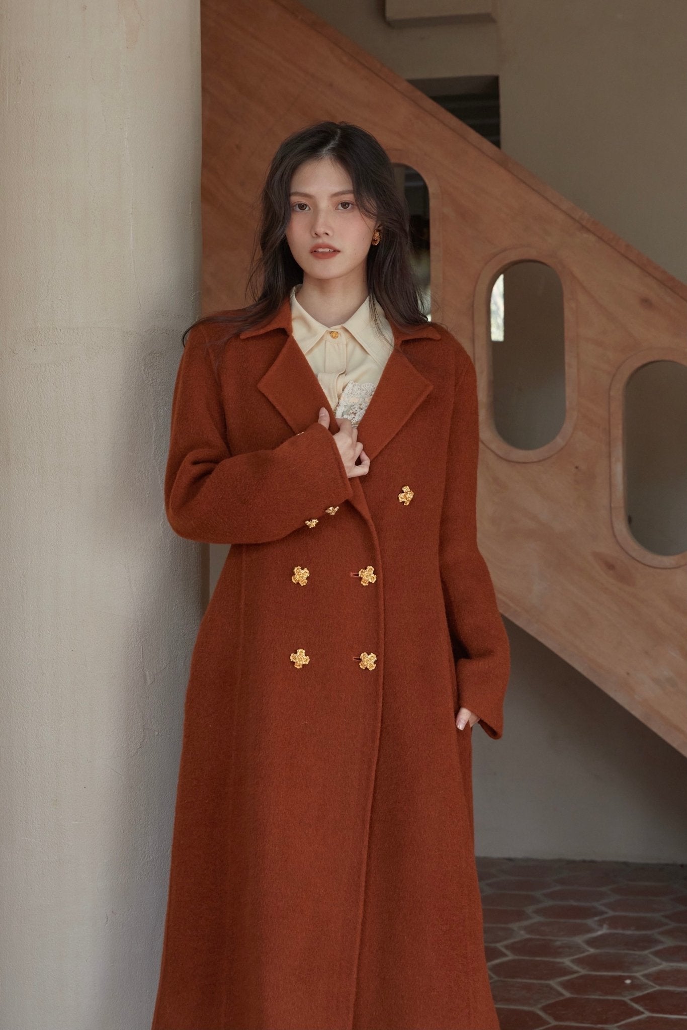 Maple leaf Double-faced Overcoat - LaceMade