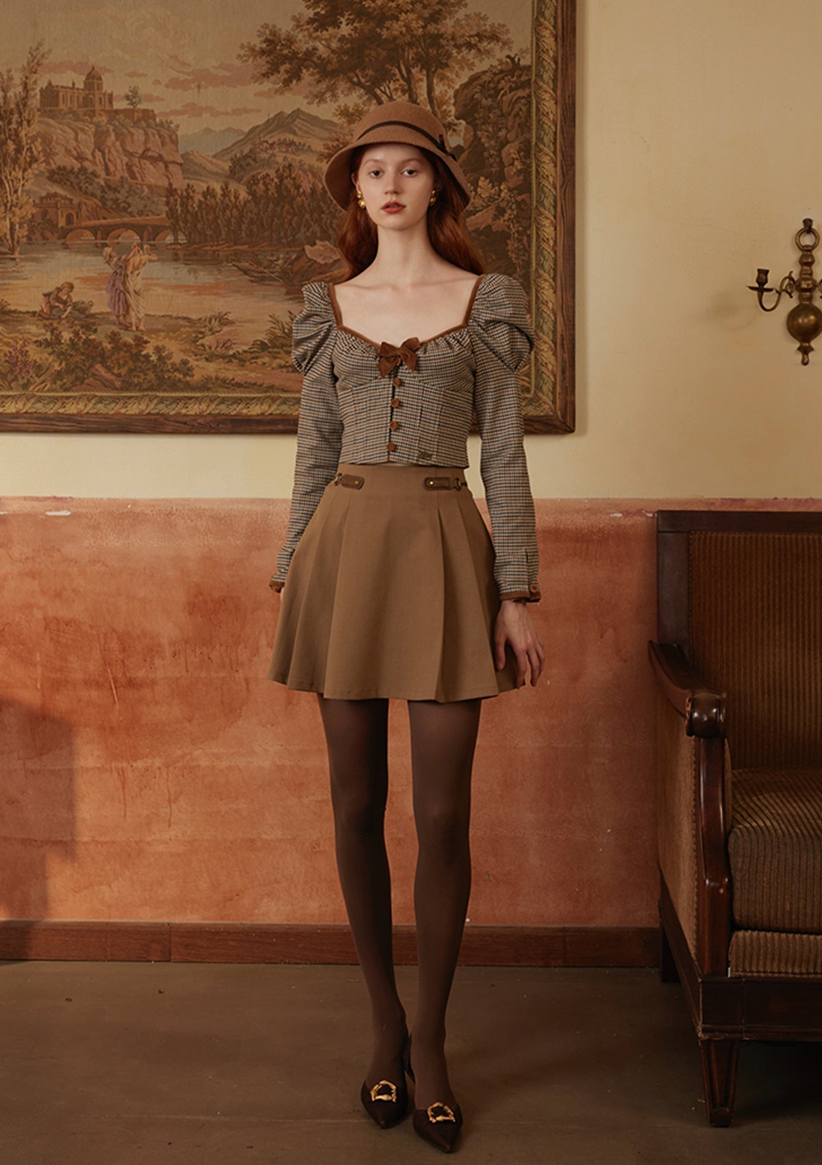 Miss Chestnut Corset Blouse - LaceMade